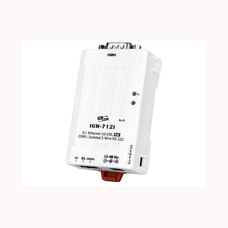 ICP DAS tGW712i Modbus TCP to RTU / ASCII gateway, 1 RS 232 port tGW712i